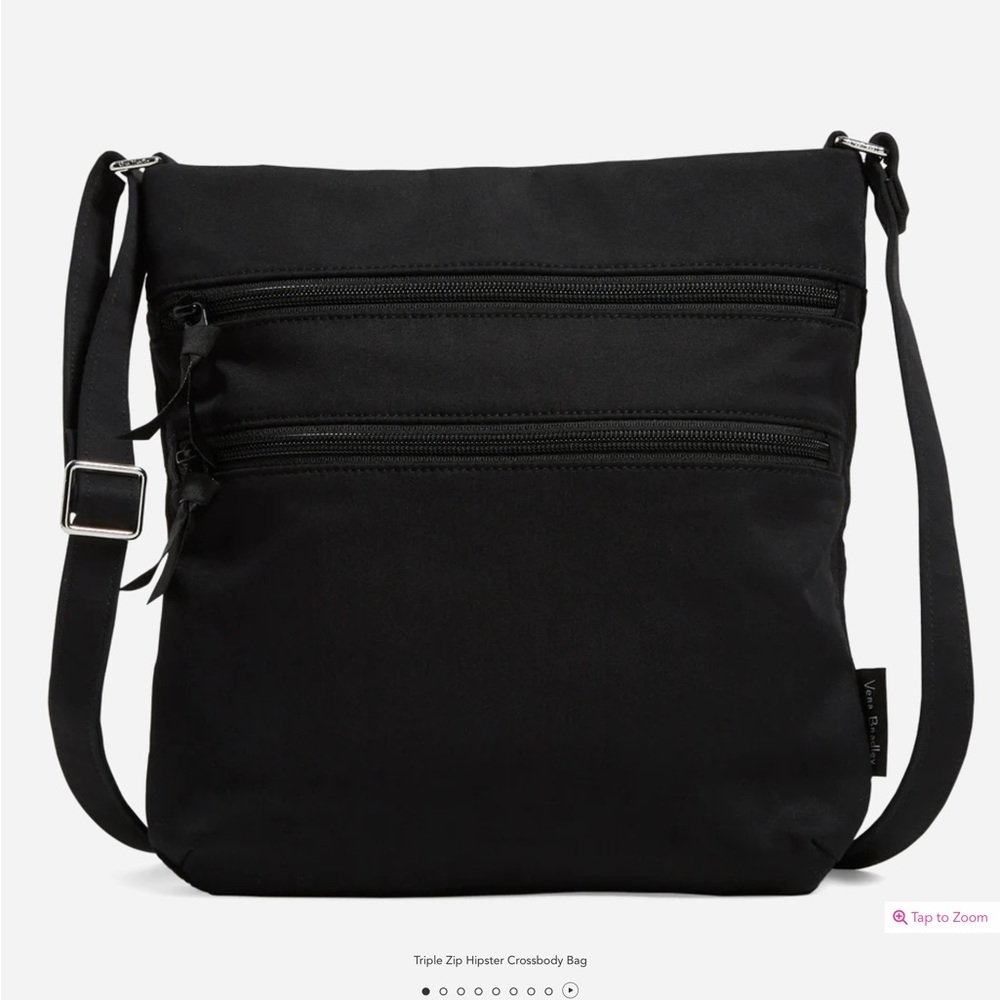 Vera Bradley Tripe Zip Hipster crossbody